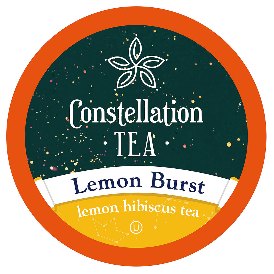 Constellation Tea Lemon Hibiscus pod ready for a quick, refreshing cup with a K Cup brewer.