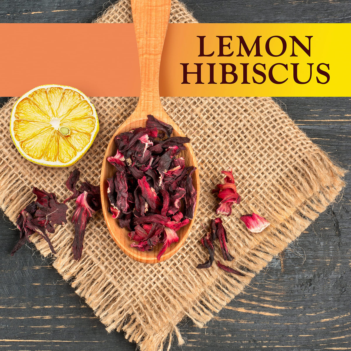 Constellation Tea Lemon Hibiscus pod being poured into a cup.
