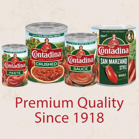 Contadina Tomato Basil Pizza Squeeze imagery highlights Italian flavor in every squeeze