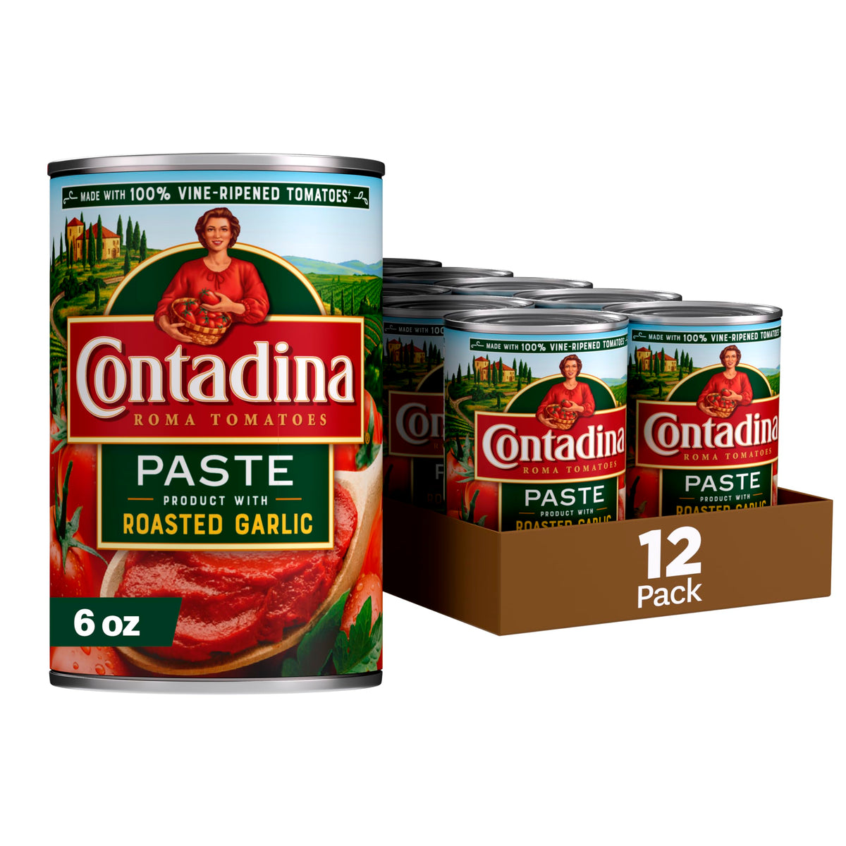 Contadina Tomato Paste with Roasted Garlic 6 oz can for rich, quick sauces.