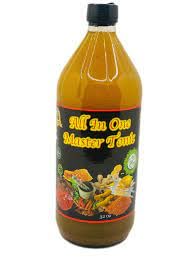 Content Household Master Tonic bottle 32oz showing the spicy ginger-lemon blend