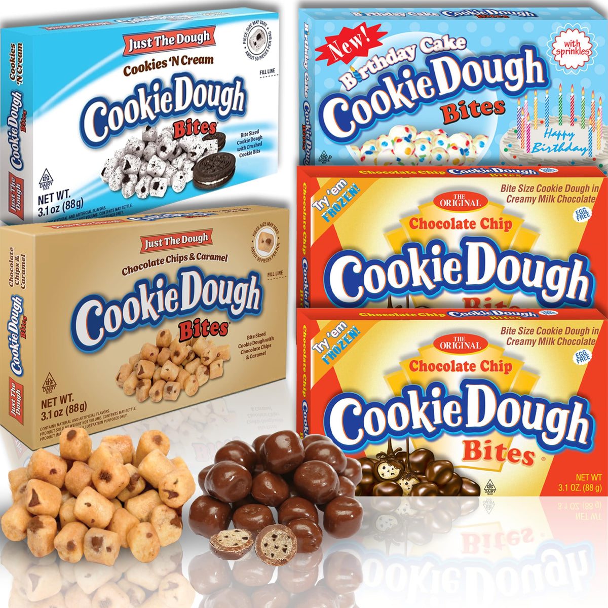 Cookie Dough Bites Favorites Pack Chocolate Chip: movie-night snackable treat
