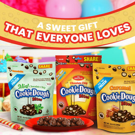 Cookie Dough Bites Birthday Cake flavor—festive treats for celebrations.
