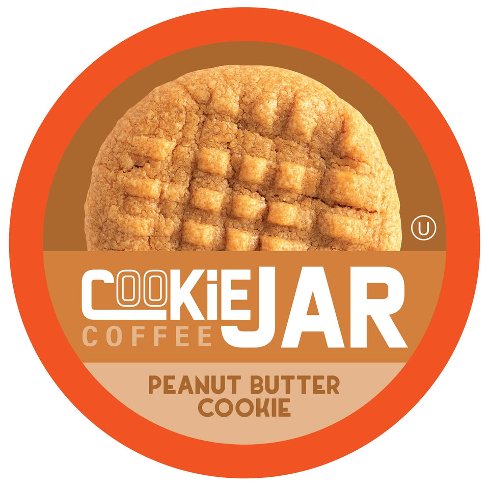 Cookie Jar peanut butter coffee pods deliver a smooth, nutty aroma in every cup.