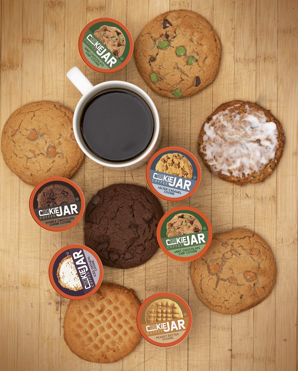 Cookie Jar Mint Chocolate Chip aroma enhances daily coffee ritual.