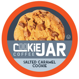 Cookie Jar salted caramel coffee pods pack; 40-count box for quick, flavorful mornings.