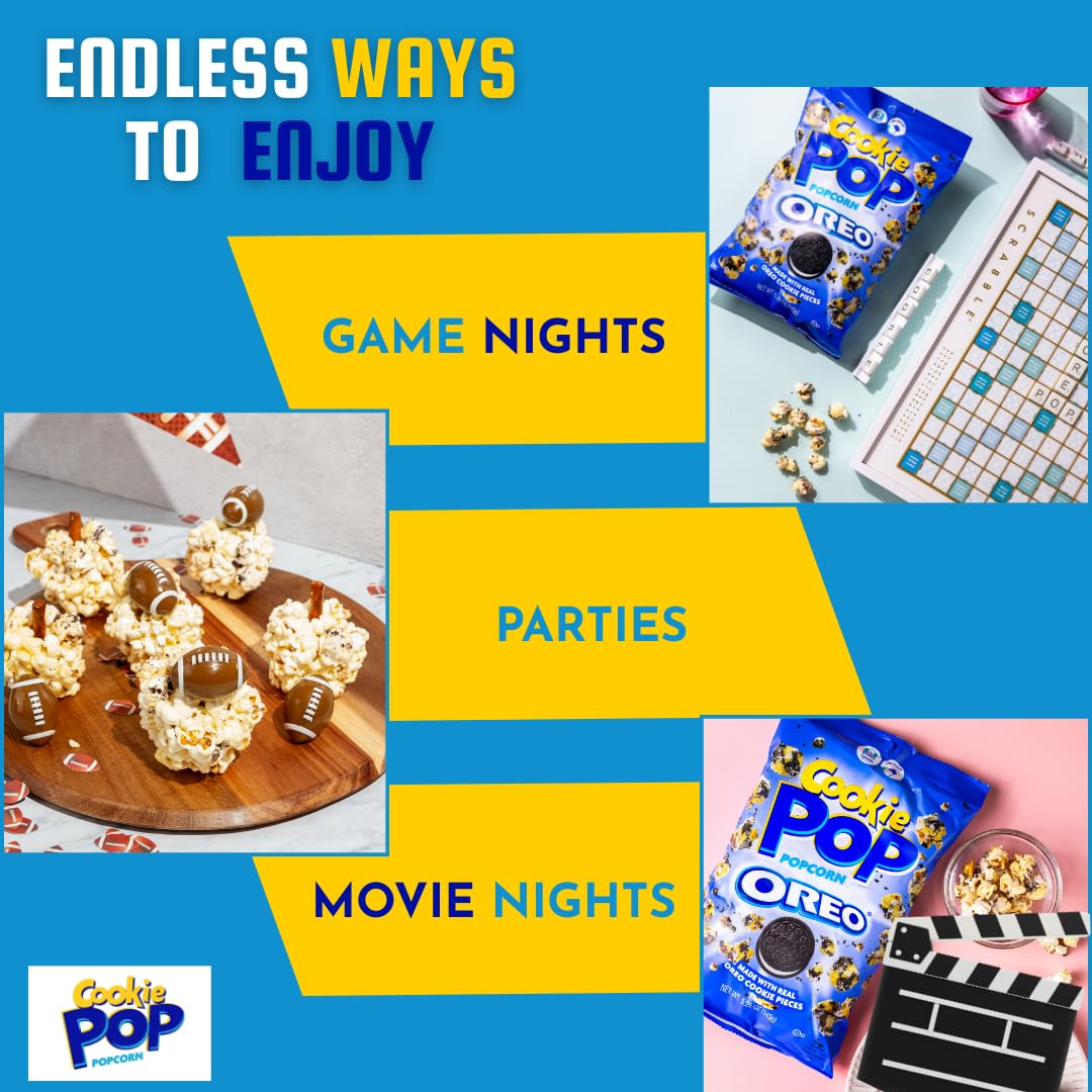 Movie night scene with Cookie Pop Oreo ready to enjoy.