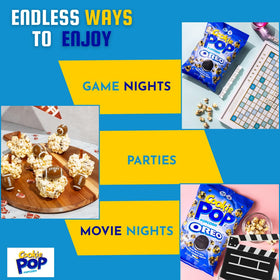 Movie night scene with Cookie Pop Oreo ready to enjoy.