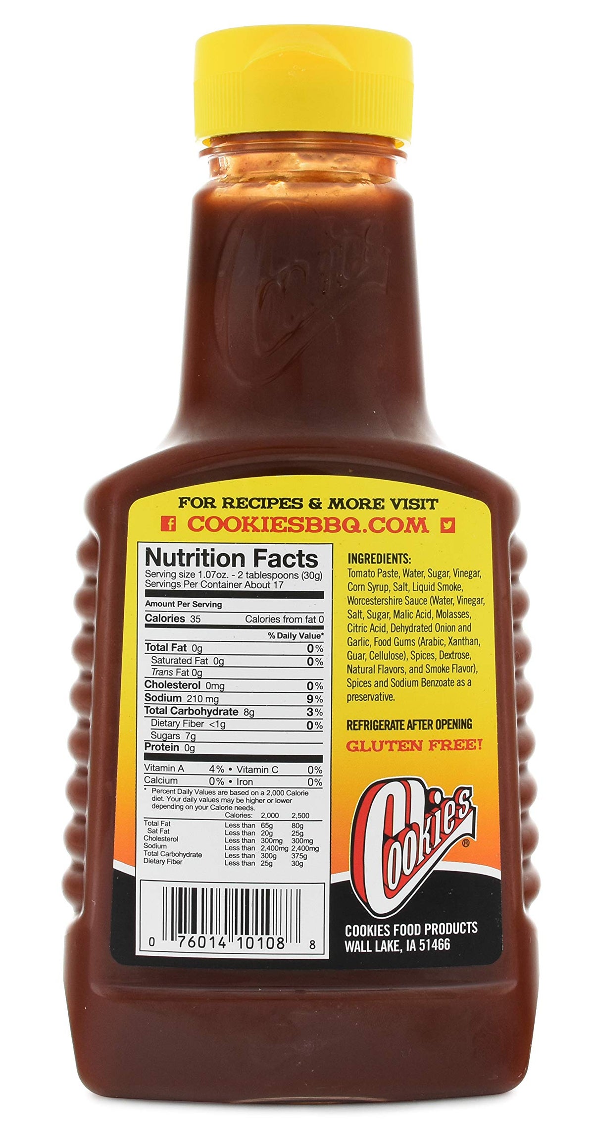 Cookies Original BBQ Sauce dinner plate scene versatile for marinades and sauces