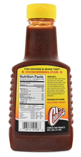 Cookies Original BBQ Sauce dinner plate scene versatile for marinades and sauces