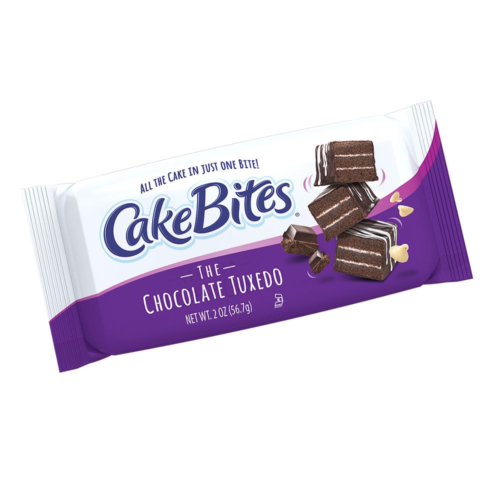Cookies United Cakebites Chocolate Tuxedo close-up reveals silky coating.