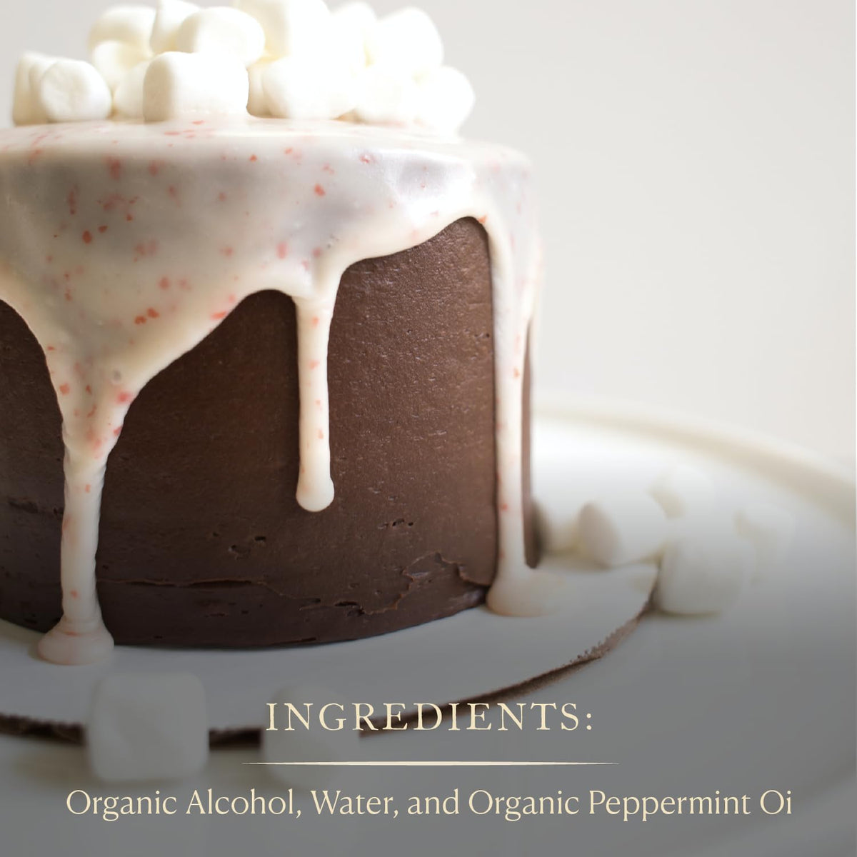 COOK'S Peppermint Extract label close-up showing organic certification and quality.