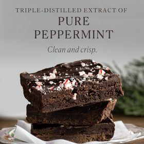 COOK'S Peppermint Extract amber glass bottle protects flavor and freshness.