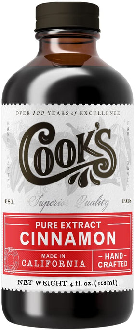 Cook's Pure Cinnamon Extract bottle ready for easy storage and everyday cooking.