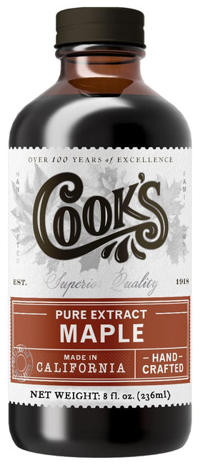 COOK'S Pure Maple Extract bottle showing premium Vermont flavor for baking
