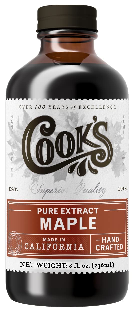 COOK'S Pure Maple Extract bottle showing premium Vermont flavor for baking