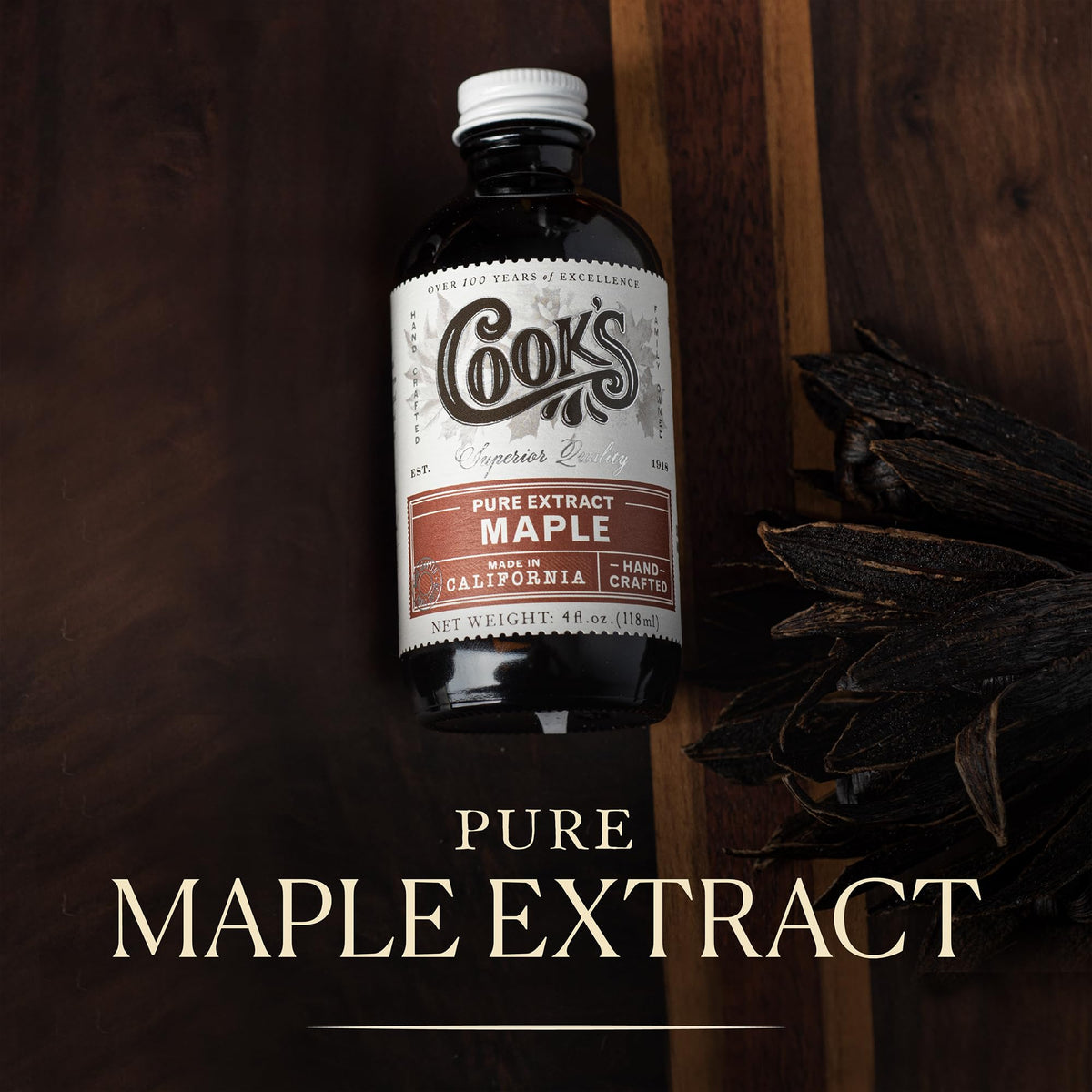 COOK'S Pure Maple Extract pour illustrating maple aroma in sauces