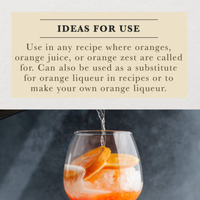 COOK'S orange extract used with ice cream for bright citrus notes.