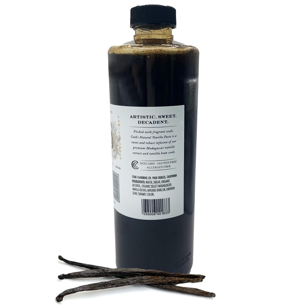 Cook's Vanilla Bean Paste close-up showing suspended seeds for easy measuring