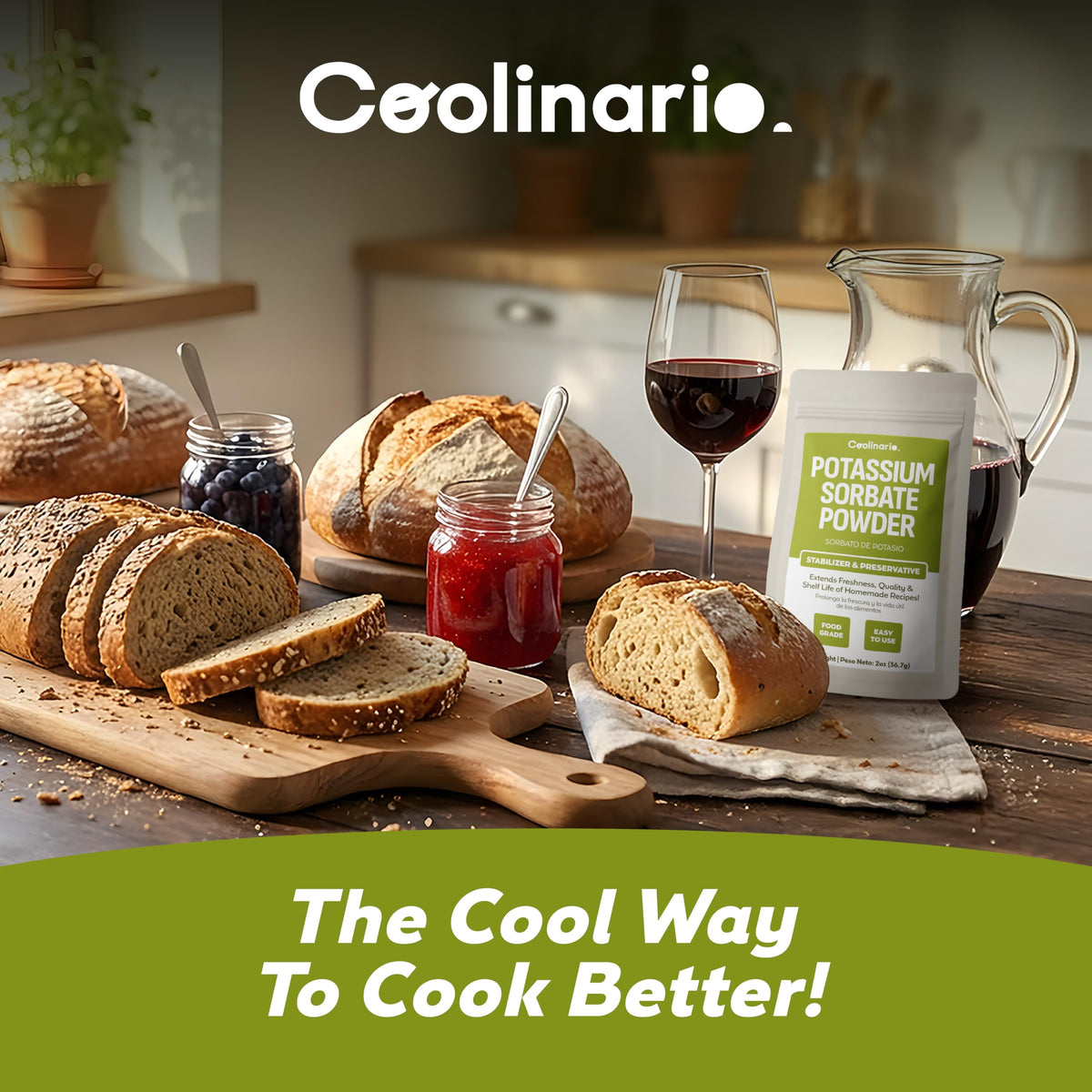 Coolinario dried snacks stay fresher with sorbate when used correctly.