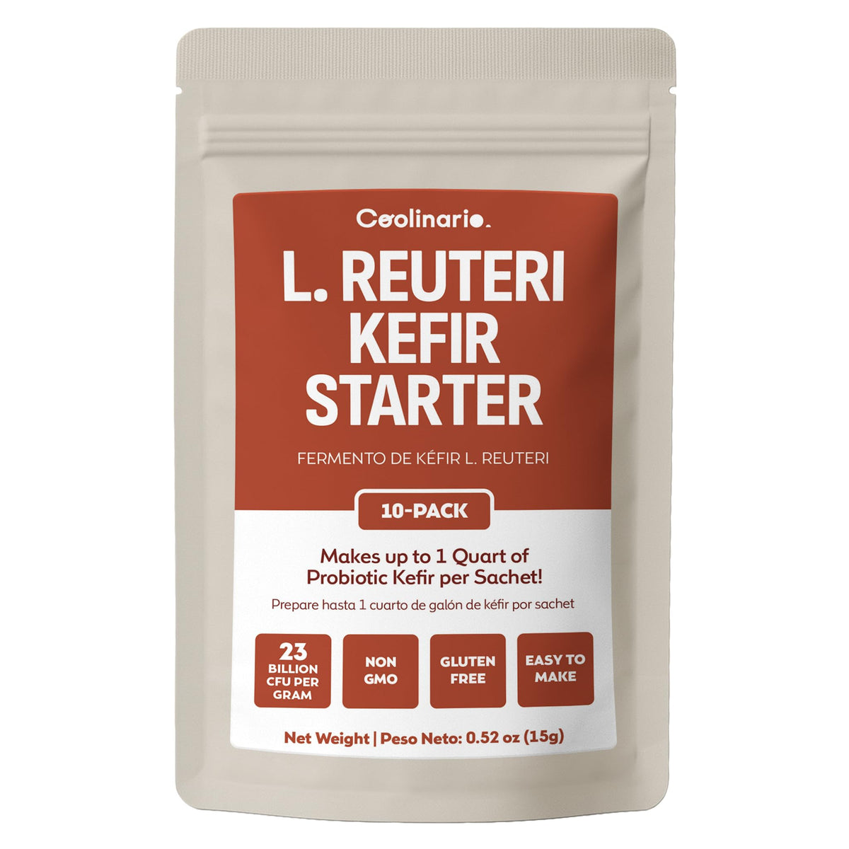 Coolinario kefir starter powder sachets ready to brew creamy kefir at home