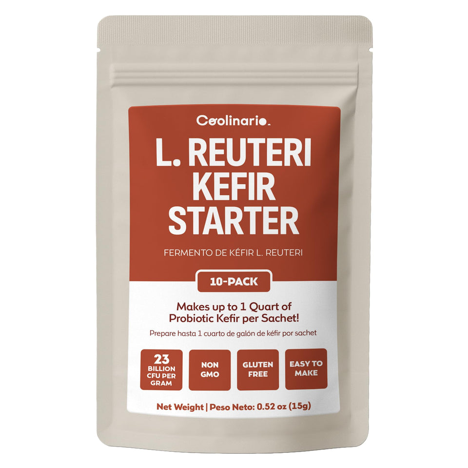 Coolinario kefir starter powder sachets ready to brew creamy kefir at home