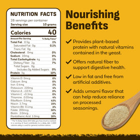 Sprinkling Coolinario Nutritional Yeast Flakes on pasta for added protein.