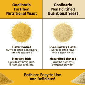 Coolinario Nutritional Yeast Flakes on a snack plate for savory bite.