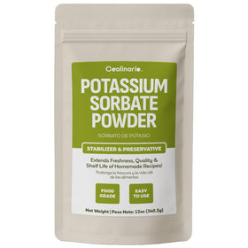 Coolinario Potassium Sorbate bottle label for wine stabilization and freshness.