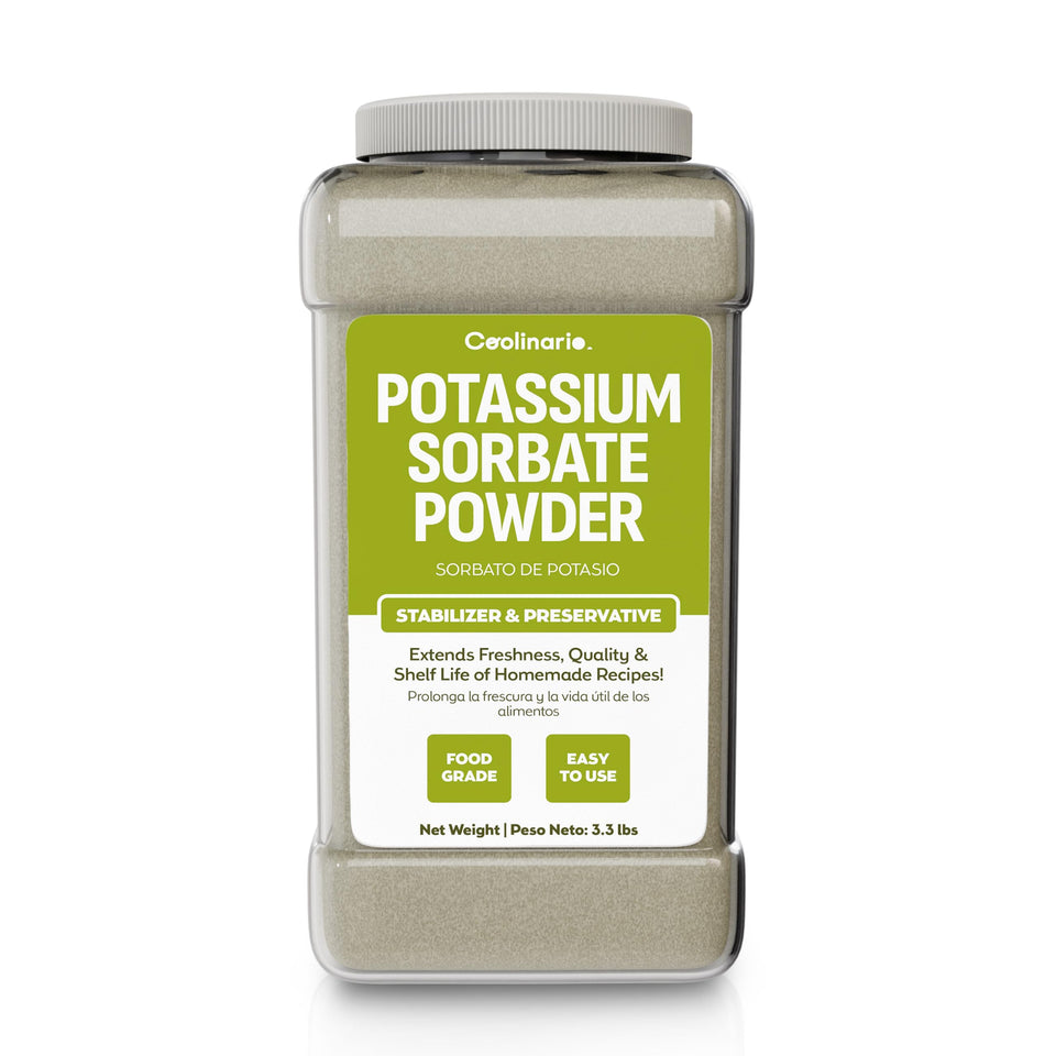 Coolinario Potassium Sorbate bottle ready for wine stabilization and freshness.