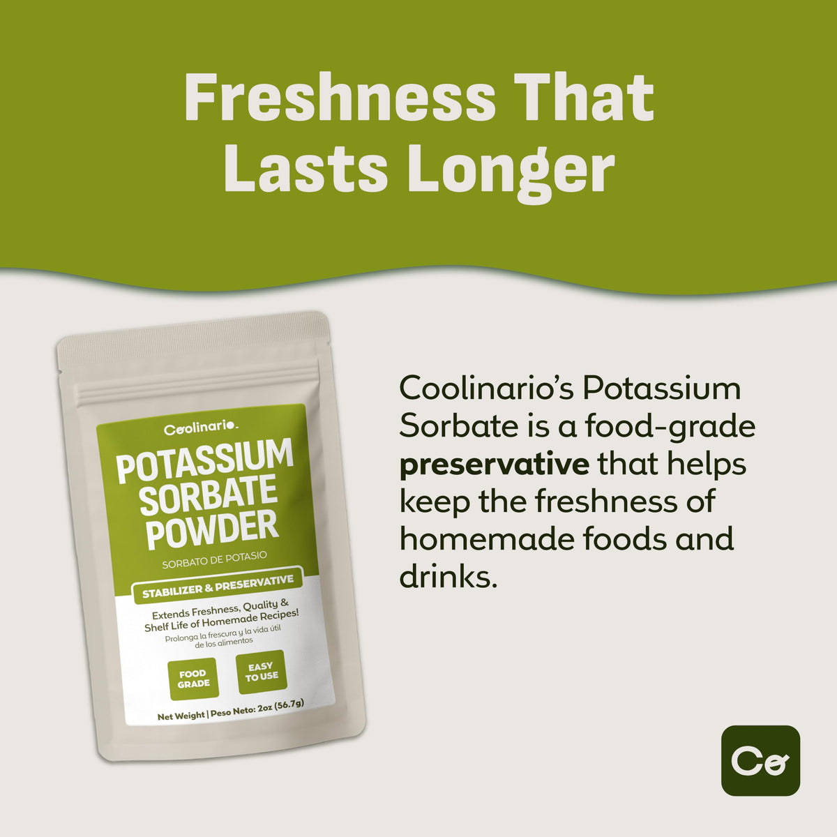 Coolinario Potassium Sorbate dissolving in warm water for even distribution in recipes.