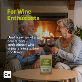 Coolinario Tartaric Acid Powder wine fermentation scene for balance.