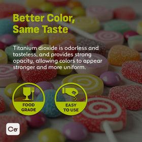 Coolinario Titanium Dioxide Powder mixing helps even dispersion in batters.
