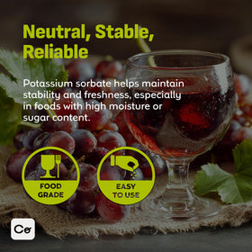 Coolinario Sorbate at bottling aids flavor stability in wine for consistent results.