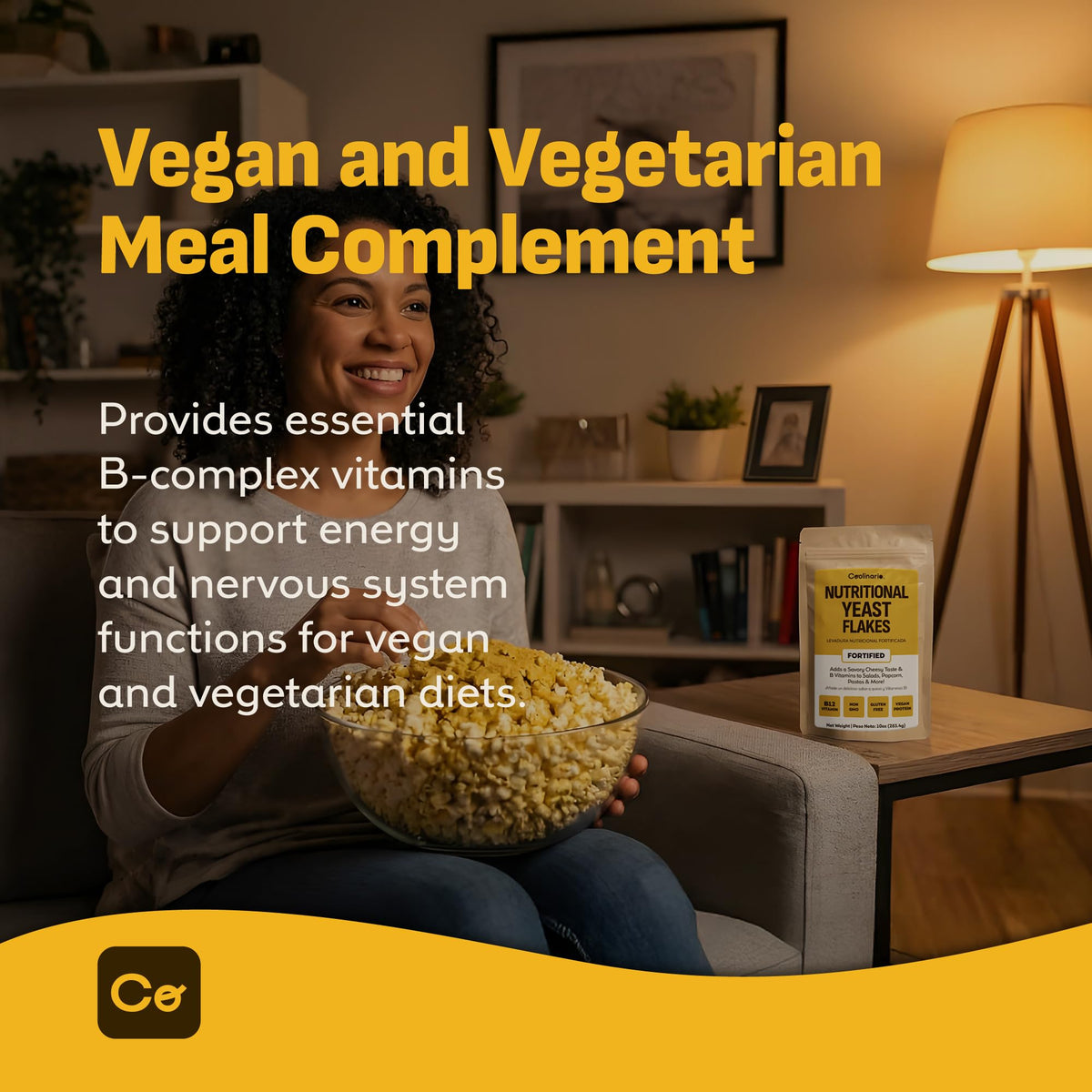 Coolinario gluten-free vegan seasoning suitable for many recipes.