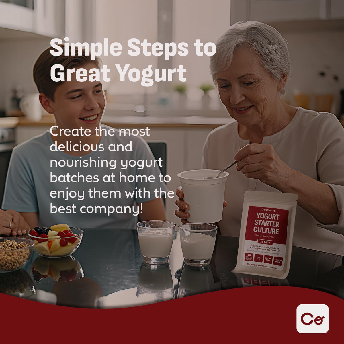 Coolinario yogurt options traditional or Greek for versatile textures.