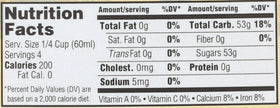 Close-up of the Coombs Family Farms Grade A Amber Rich label, highlighting non-GMO and Kosher certification.