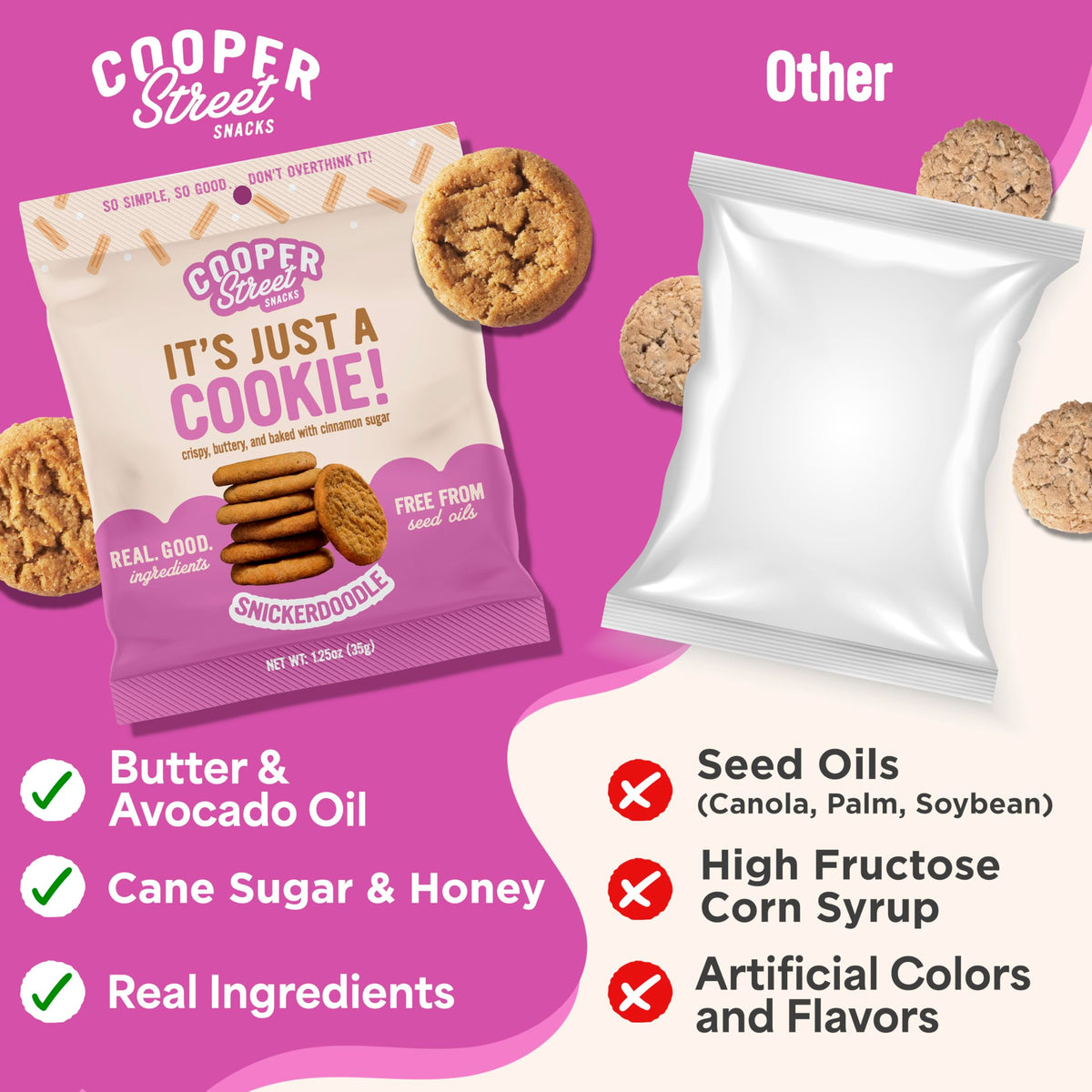 Cooper Street 1.25oz on-the-go packs fit busy days.