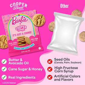 Cooper Street Barbie themed packaging on store shelf