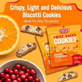 Cooper Street biscotti orange cranberry slices, perfect for dunking in coffee