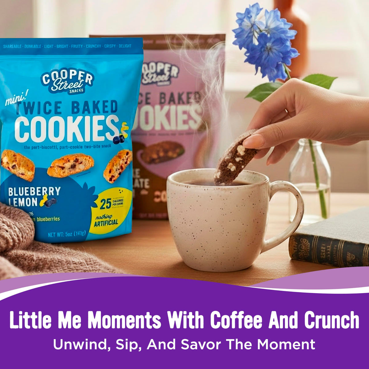 Cooper Street biscotti in resealable bags stay fresh