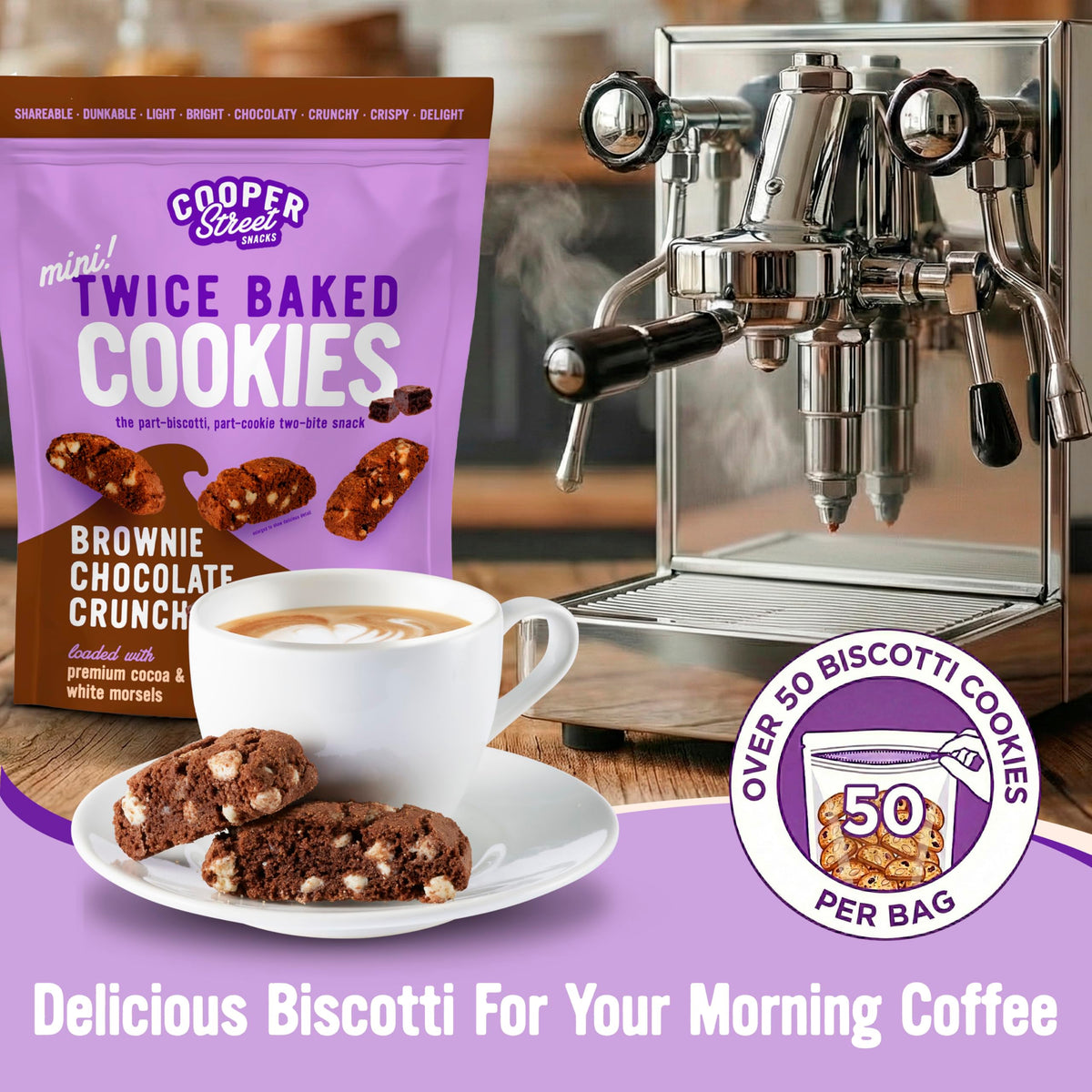 Cooper Street biscotti pair perfectly with coffee or tea for a refined break.
