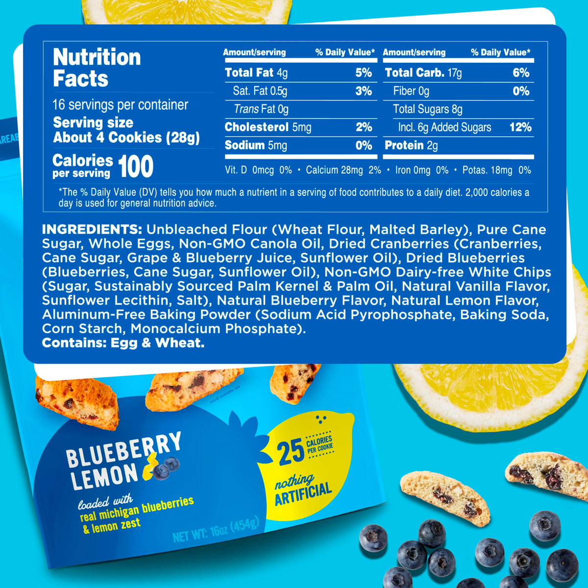 Cooper Street real fruit bits highlight natural blueberry and lemon zest