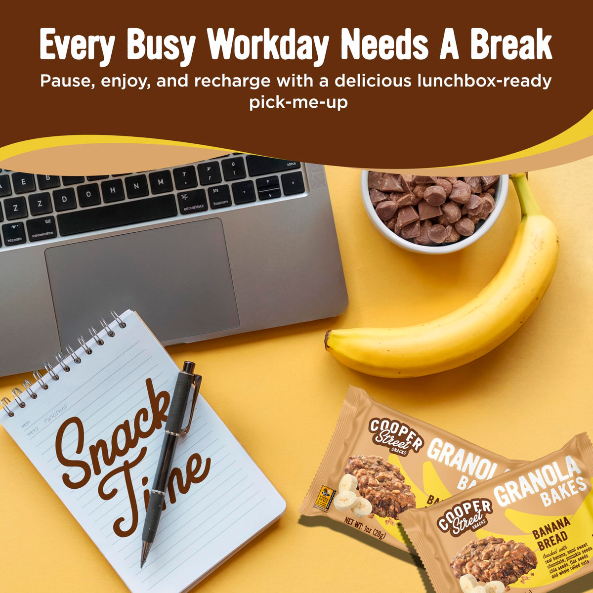 Cooper Street Granola Bakes 10-pack ships as a family-friendly snack option.
