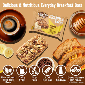 Cooper Street Granola Bakes 4g-fiber bar provides a fiber-rich start to the day.