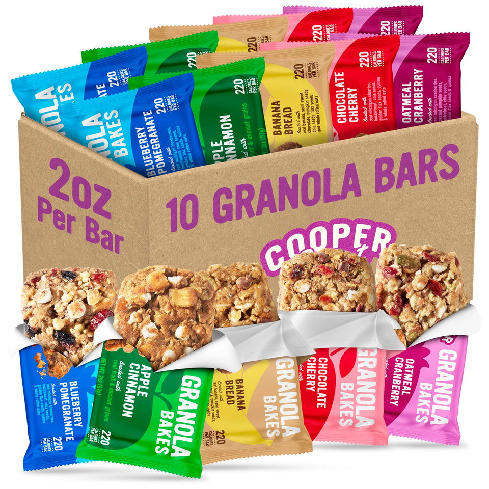 Cooper Street Granola Bakes Apple Cinnamon bar with soft texture for on-the-go breakfast