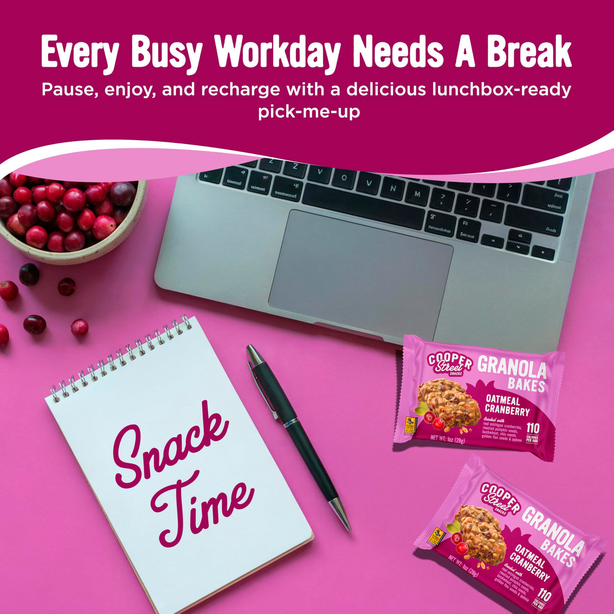 Cooper Street Granola Bakes offer a healthy breakroom option.