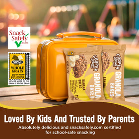 Cooper Street Granola Bakes nut-free label promoting allergen-safe vending options