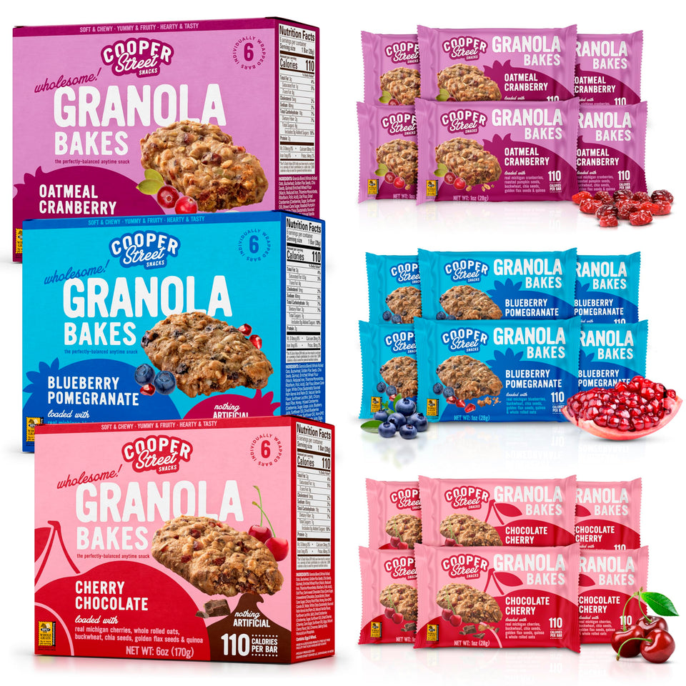 Cooper Street Granola Bakes soft-baked texture close-up, perfect for easy school snacks.