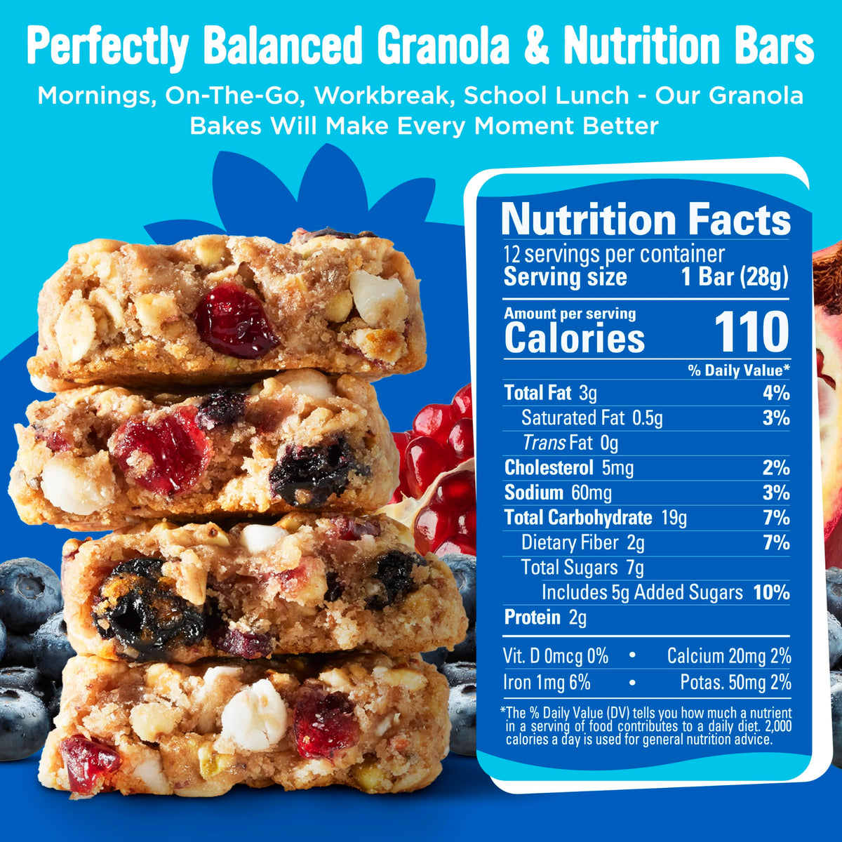 Close-up of the soft texture in Cooper Street Granola Bakes.